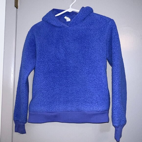 Athleta Girl's So Snug Sherpa Hoodie Periewinkle Size L (12) - Picture 1 of 5